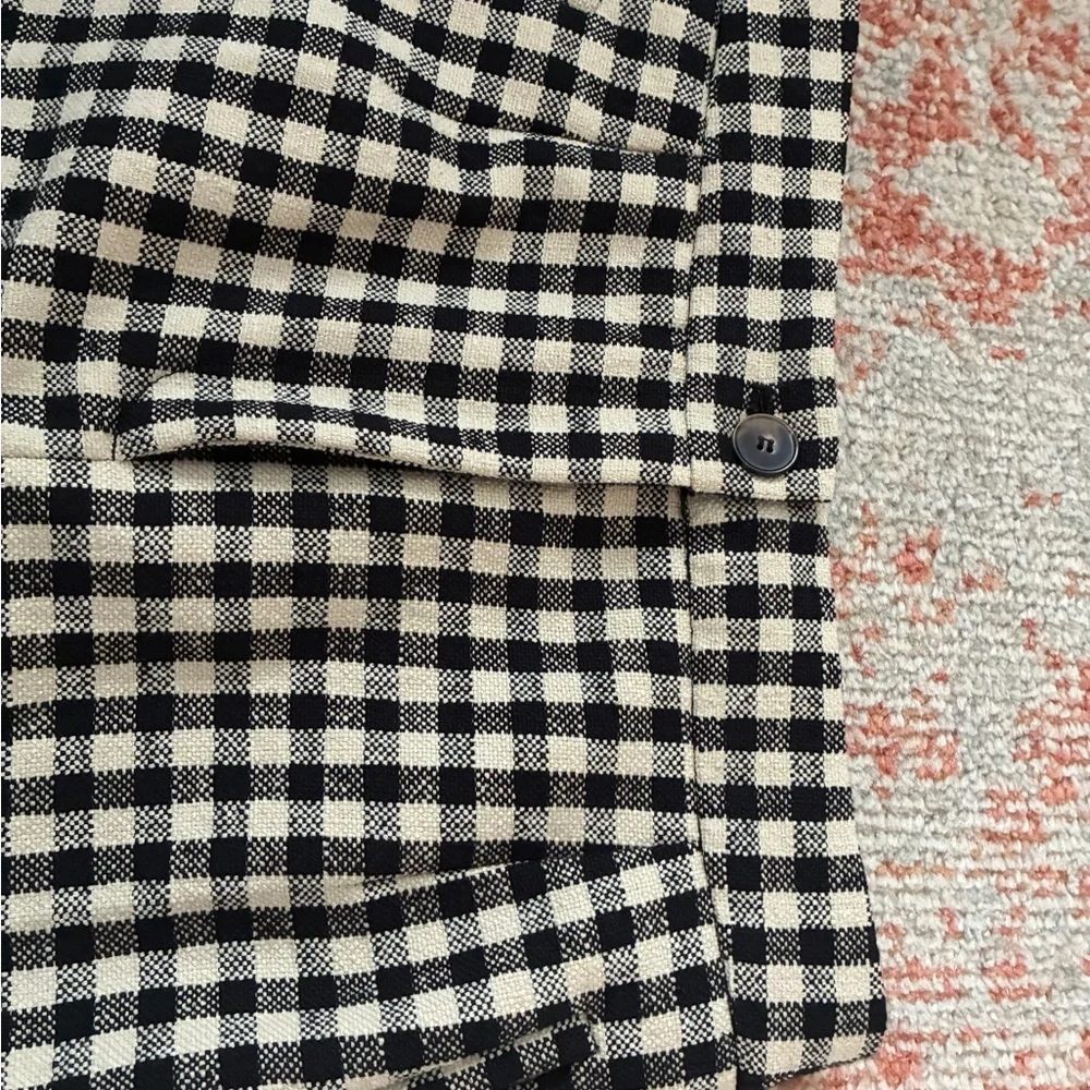 Sézane Martin Crop Checkered Black and Cream trousers. Size 36 (4) Pre 2025 NWT - Picture 3 of 6